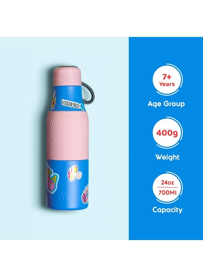 Rabitat Rabitat ZAPPY Stainless Steel Water Bottle- 2 Years Brand Warranty Laven Rebel 700ml | 12 Hours Hot & 18 Hours Cold | Kids Water Bottle for School | Insulated Leakproof & Durable Flask - Image 2