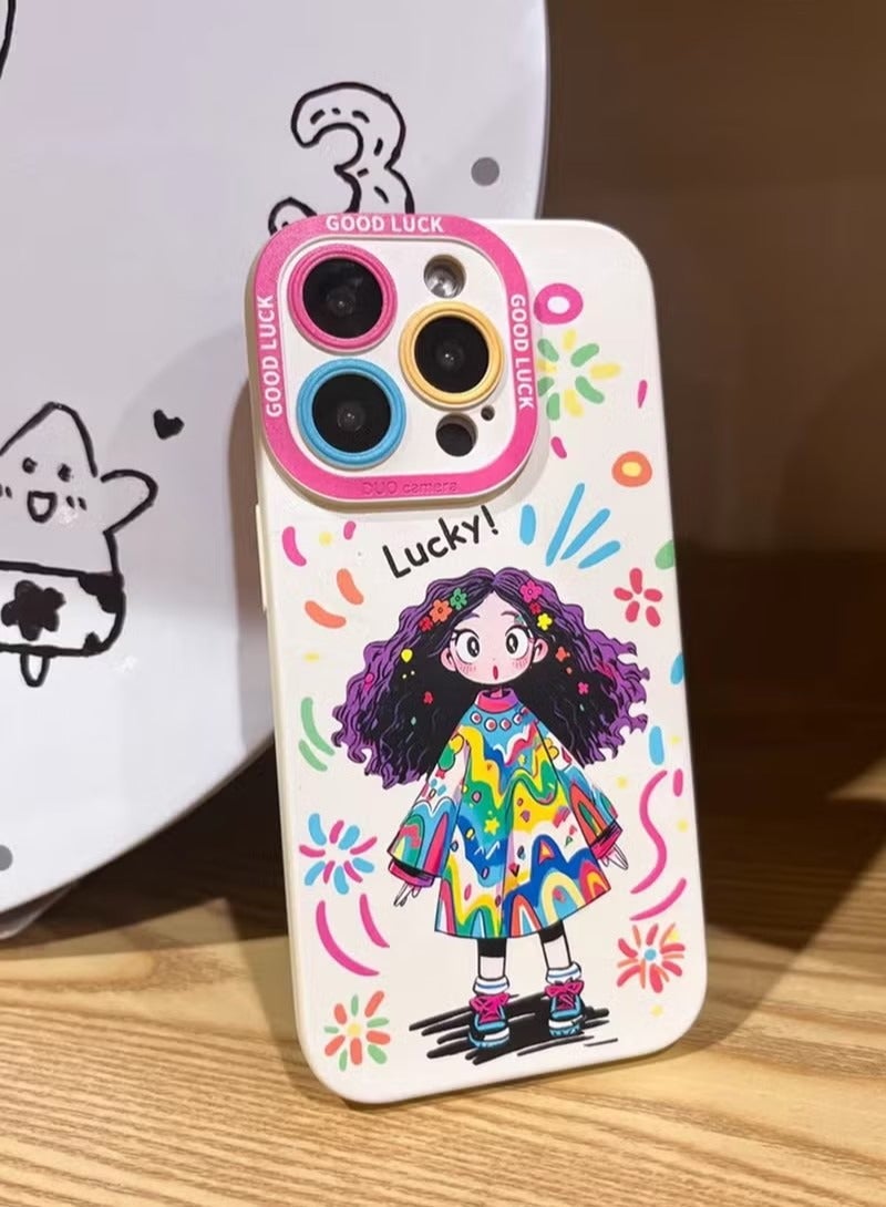 iPhone 15 Pro Max Case, for Women Girls Cute Girly Fashion Cool Girl Design,Silicone Back Cover Full Body Shockproof Protective Cover for iPhone 15 Pro Max 6.7+Glitter Pink Crystal Chain - Image 3