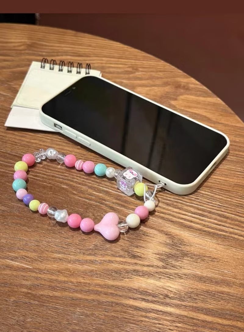 iPhone 15 Pro Max Case, for Women Girls Cute Girly Fashion Cool Girl Design,Silicone Back Cover Full Body Shockproof Protective Cover for iPhone 15 Pro Max 6.7+Glitter Pink Crystal Chain - Image 2