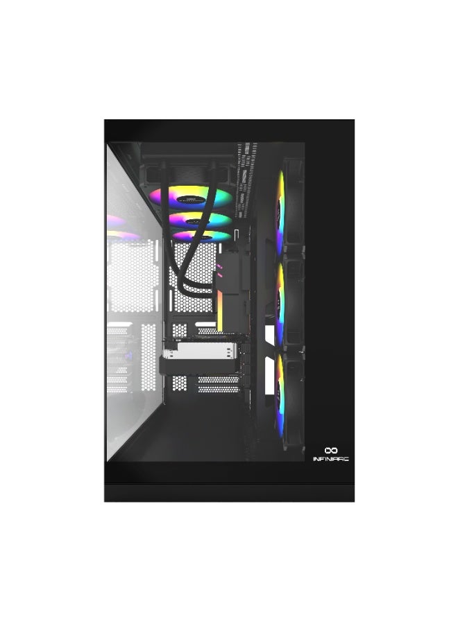 INFINIARC RTX 5070 GAMING DESKTOP PC (CUBE Case, B860 Motherboard, RTX 5070 12GB GPU, Core Ultra 7 265F CPU, 16GB DDR5 RAM, 1TB SSD M.2, 360mm ARGB Liquid Cooler, 750W Gold PSU, Windows Pro) Black black - Image 4