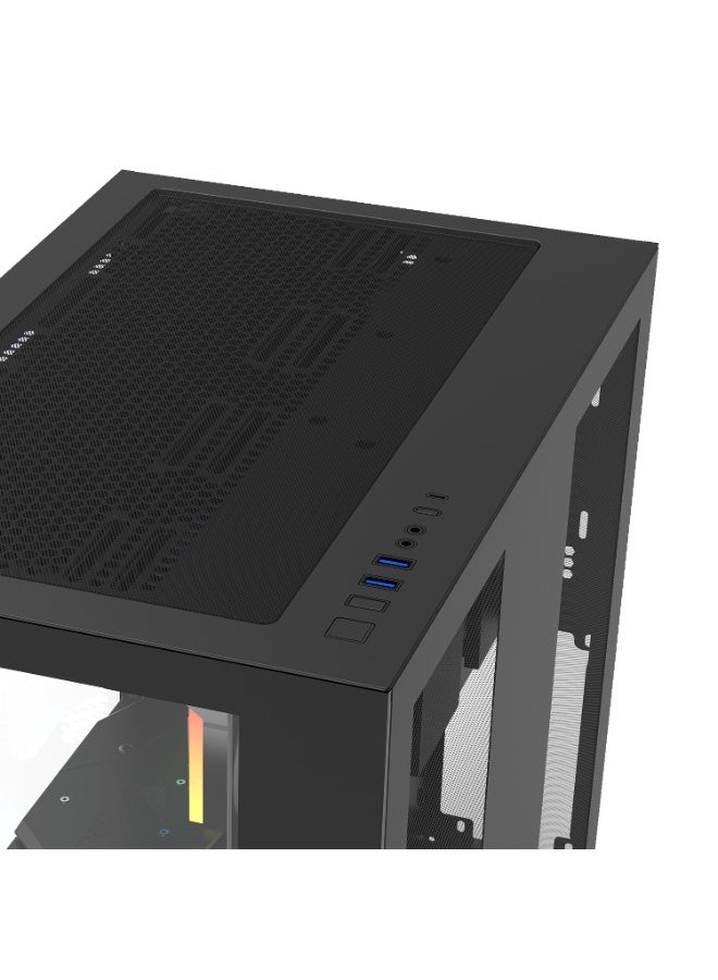 INFINIARC RTX 5070 GAMING DESKTOP PC (CUBE Case, B860 Motherboard, RTX 5070 12GB GPU, Core Ultra 7 265F CPU, 16GB DDR5 RAM, 1TB SSD M.2, 360mm ARGB Liquid Cooler, 750W Gold PSU, Windows Pro) Black black - Image 5