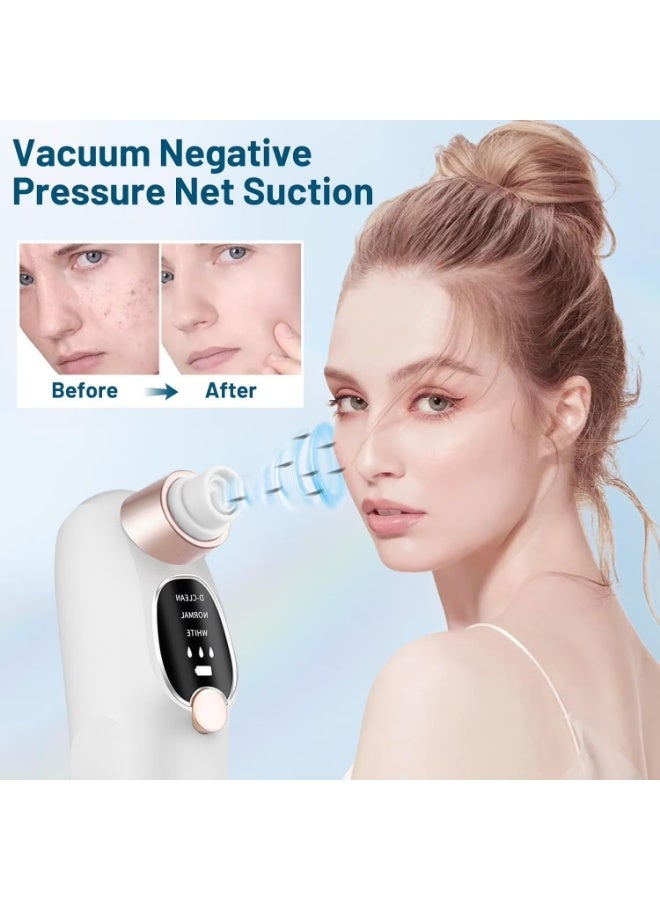 Facial blackhead suction device, pore cleansing device with water cycle technology, equipped with three suction levels and six heads for deep cleansing and skincare, electric facial cleansing tool for women and men - Image 5