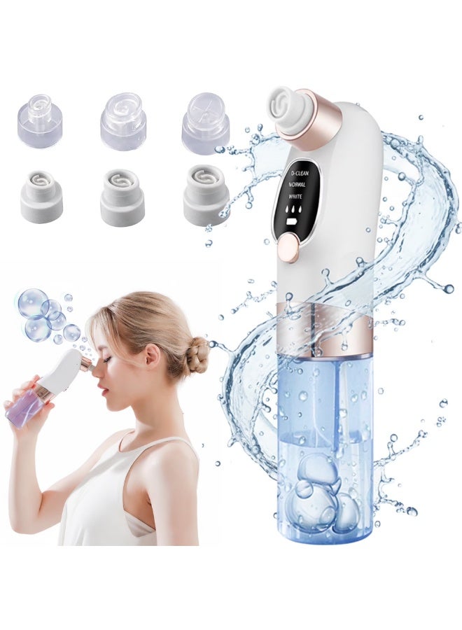 Facial blackhead suction device, pore cleansing device with water cycle technology, equipped with three suction levels and six heads for deep cleansing and skincare, electric facial cleansing tool for women and men - Image 1