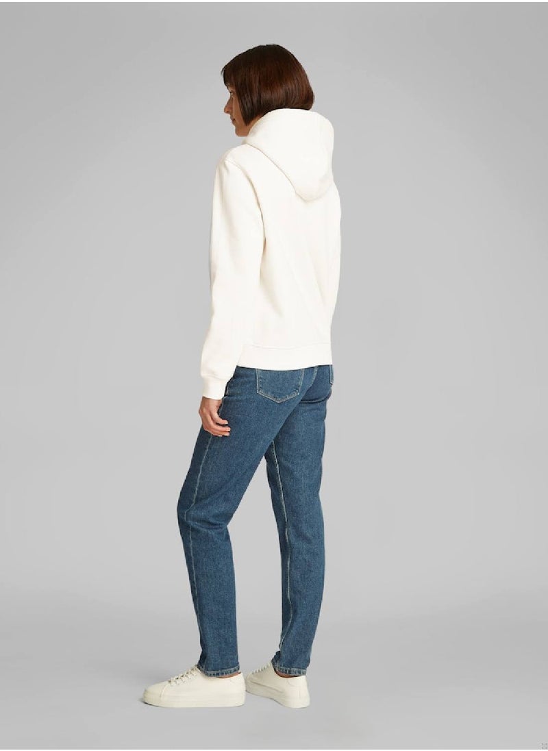 Calvin Klein Jeans Women's Gradient Logo Hoodie - Cotton blend, White  - Image 4