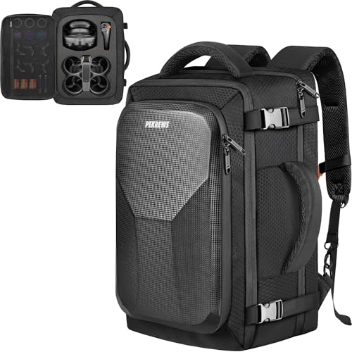 PEKREWS Avata 2 Case Expandable Carry On Bag for DJI Goggles 3 RC Motion 3 Large Capacity Avata 2 Backpack Fits 173 Inch Laptop and DJI Fly More Combo Travel Drone Carrying Case for Accessories - Image 1