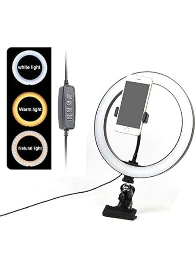 حلقة رينج لايت بأربعة اوضاع وكابل USB للموبايل مقاس 26 سم - Image 3