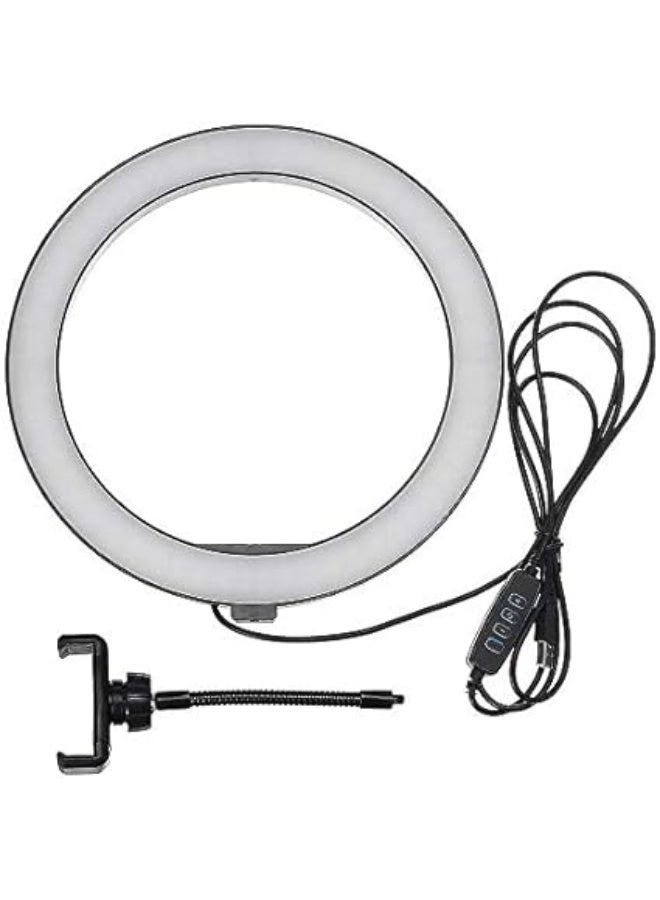 حلقة رينج لايت بأربعة اوضاع وكابل USB للموبايل مقاس 26 سم - Image 1