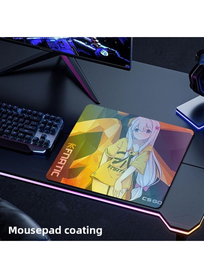Firewire Competition Streamers Rainbow Magic Coated Coated Game Super Large Small Size Mouse Pad No Edge Fps E-Sports-Color:400*450*4-Pattern:25  - Image 1