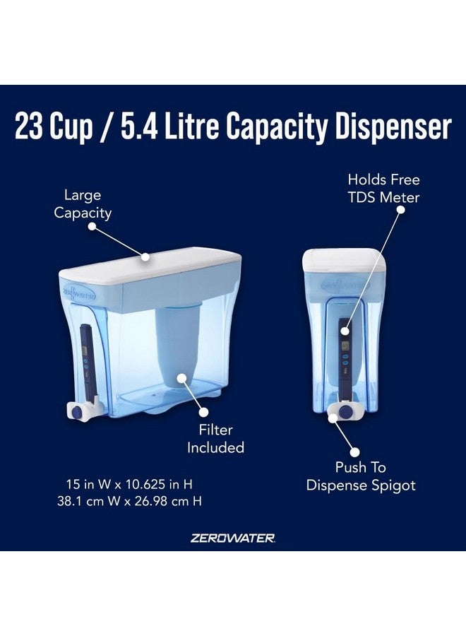 ZeroWater 23-Cup Dispenser Ready-Pour 5-Stage Water Filter with 0 TDS Water Filter - IAPMO Certified to Reduce Lead, Chromium, and PFOA/PFOS - Image 3