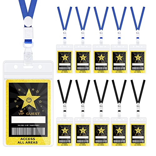 DLUGOPIS 10 Pieces Movie Theater Party Favors Hollywood VIP Pass Red Carpet Birthday Party Event VIP Pass Birthday Invitation - Image 1