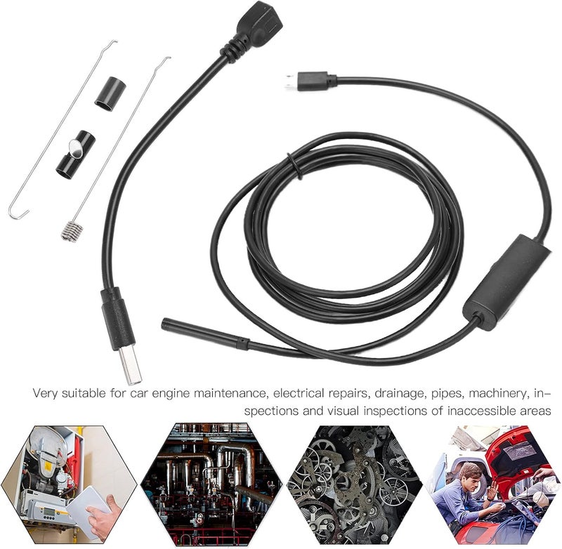 Wal front AN97-5.5 Endoscope Industrial Endoscope Camera with USB Port 5.5mm Lens IP67 70° Viewing Angle 1/9 Inch Sensor for Industrial Inspection((1M)) - Image 4