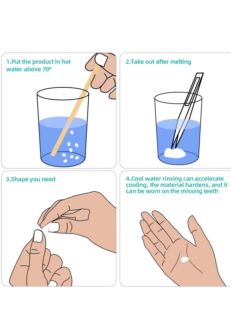 Generic Temporary Tooth Repair Beads, Teeth Filling Replacement for Chipped Teeth,Thermal Beads for Temporary Fix The Missing and Broken Tooth Fake Teeth  - Image 5