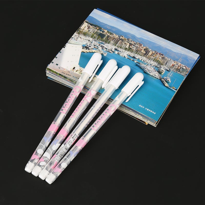 4Pcs/Set 0.8mm White Ink  Gel Pen Greeting Card  Marker Pens Writing Supplies - Image 4