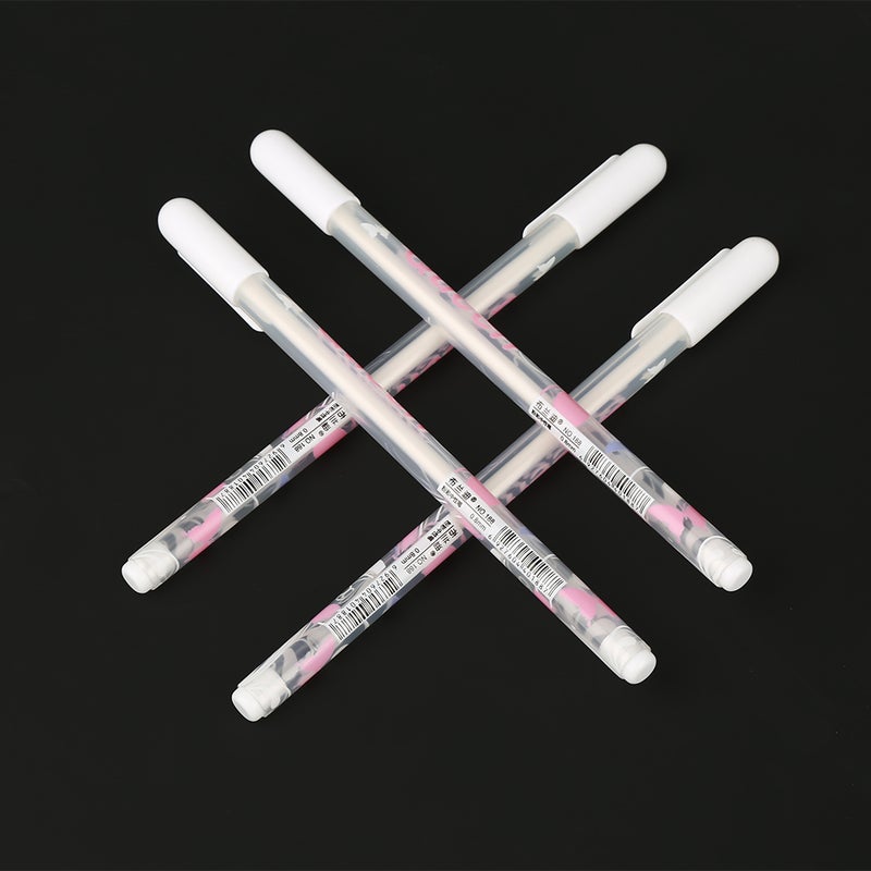 4Pcs/Set 0.8mm White Ink  Gel Pen Greeting Card  Marker Pens Writing Supplies - Image 3