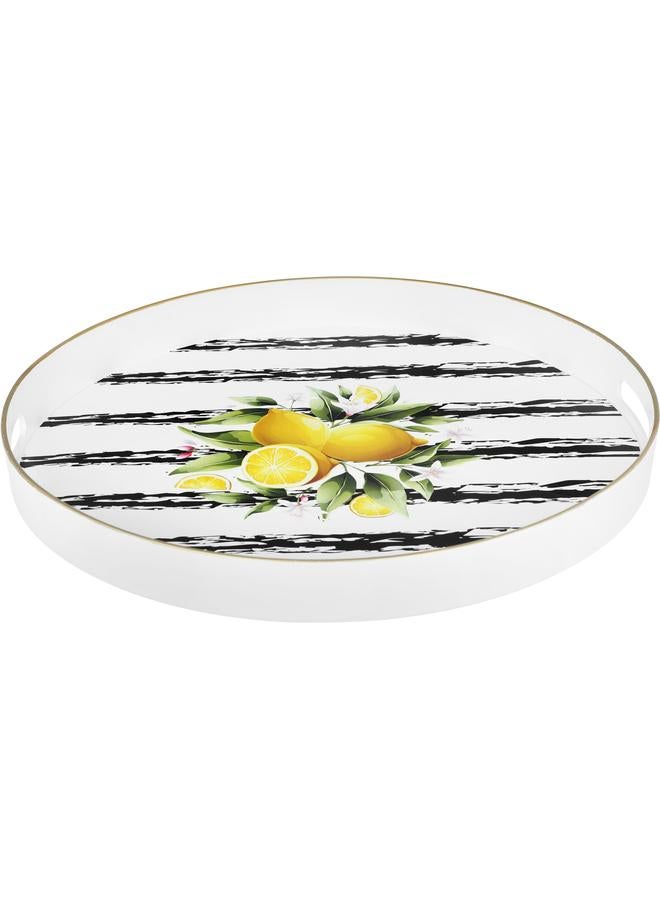 السيف  غطاء تقديم بلاستيكي دائري 42 سم، أبيض - Image 1