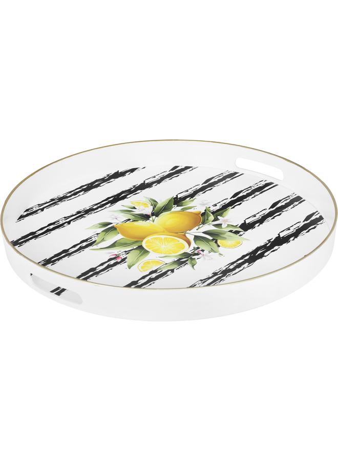 السيف  غطاء تقديم بلاستيكي دائري 42 سم، أبيض - Image 2