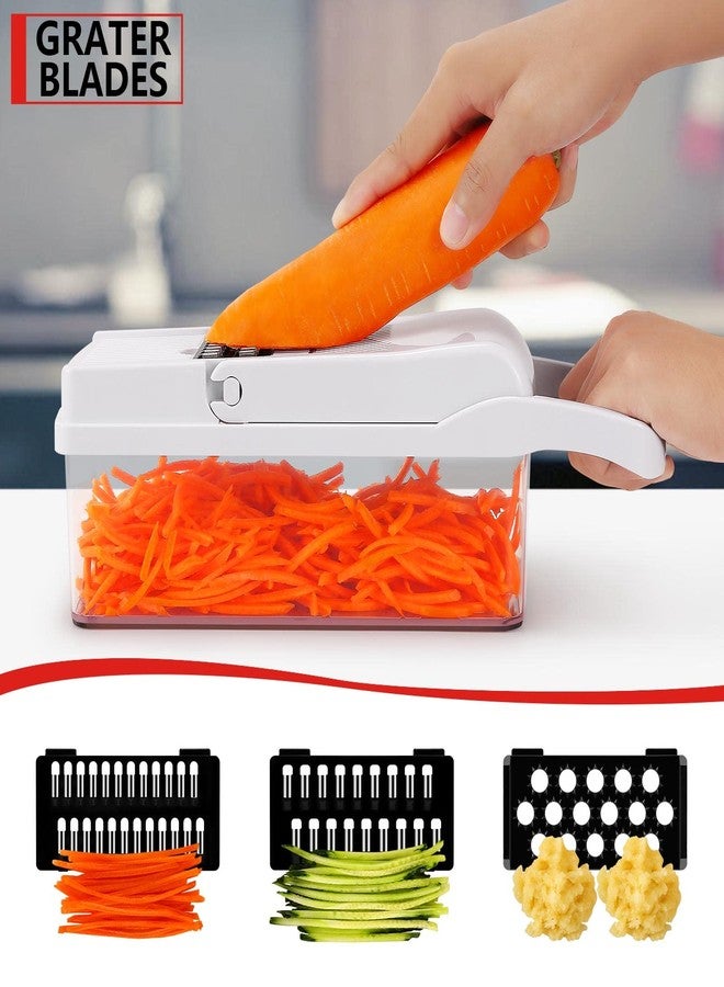 FIRAWER Professional Compact Vegetable Chopper, Veggie Chopper, Chopper Vegetable Cutter, Veggie Chopper with Container, Mandoline Slicer Dicer 9 Inserts - Image 5