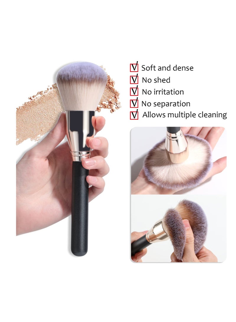 BS Mall 4 PCS Makeup Brush Set,  Premium Foundation Synthetic Powder Concealers Makeup, Brushes Big Cosmetic Brushes (Gold) - Image 5