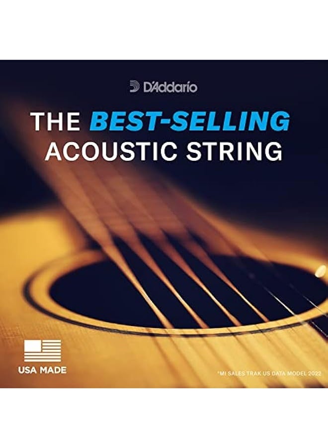 D'Addario Guitar Strings - Phosphor Bronze Acoustic Guitar Strings - EJ15 - Rich, Full Tonal Spectrum - For 6 String Guitars - 10-47 Extra Light - Image 3