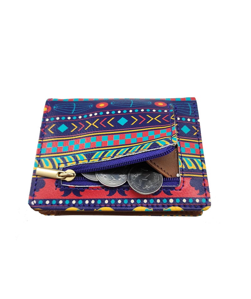 Funk For Hire Unisex Multicolor PU Leather Card Holder Wallet with Coin Pouch, 6 Card Slots, Cash Compartment – Compact Bifold Faux Leather Mini Wallet Organizer - Image 5