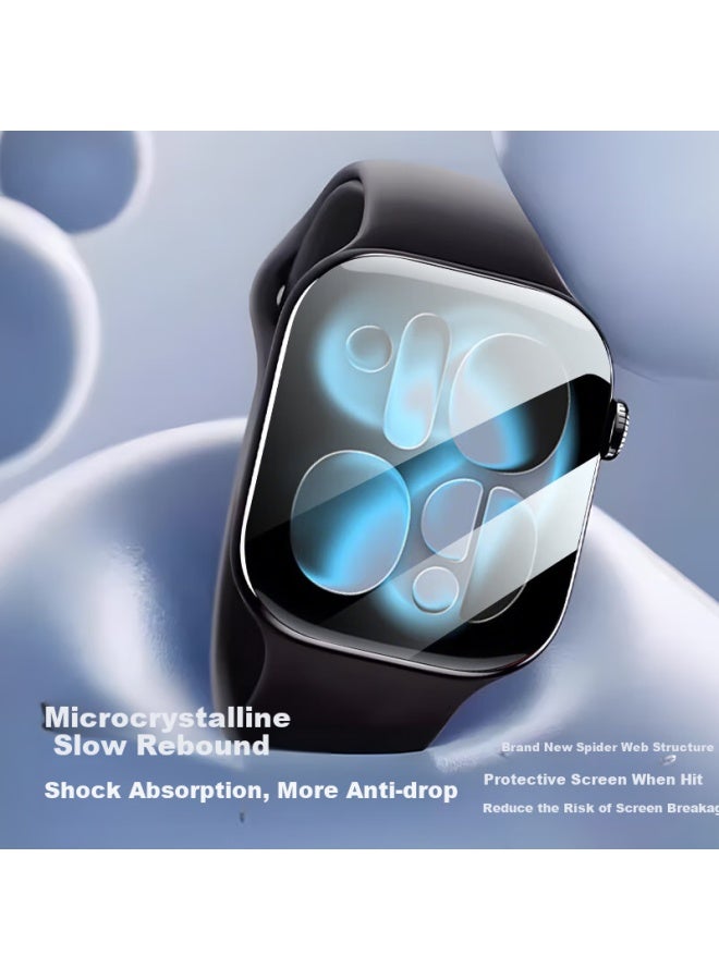 Smorss Screen Protector For Apple Watch S11/s10, Full Coverage Ultra-clear Anti-drop Tempered Glass Film For Iwatch S11, Non-steel Full Screen Protector, 46mm - Image 4