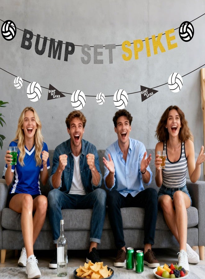 Difuento Volleyball Party Decorations Banner Bump Set Spike Banner for Sports Themed Party Supplies - Image 3