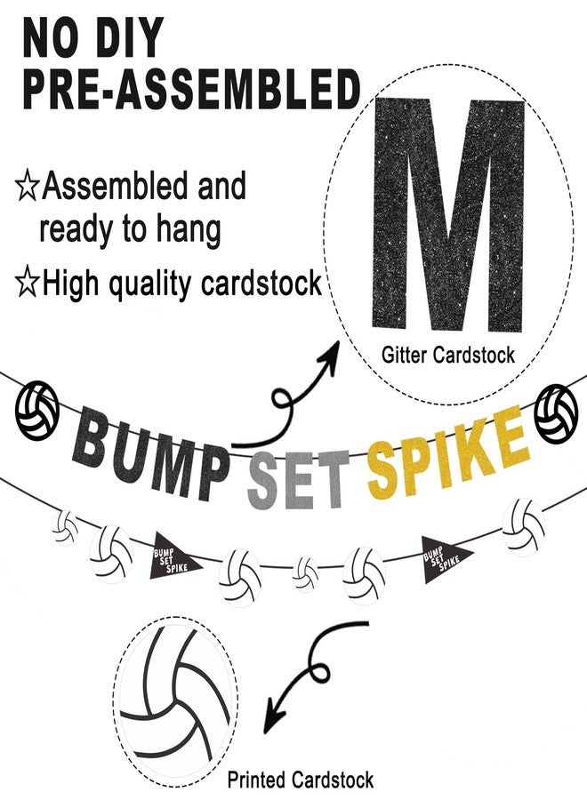 Difuento Volleyball Party Decorations Banner Bump Set Spike Banner for Sports Themed Party Supplies - Image 5