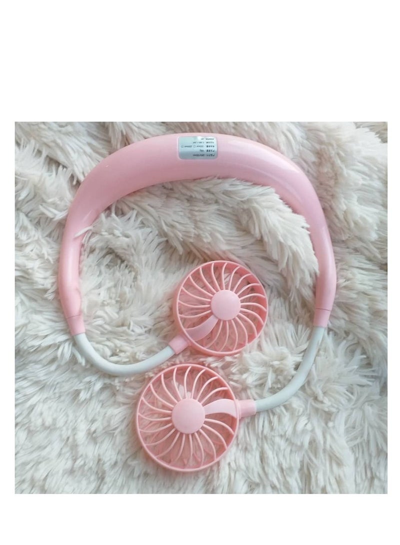 Generic Hands Free Neck Band Hanging USB Rechargeable Dual Fan Mini Air Cooler For Summer - Image 3