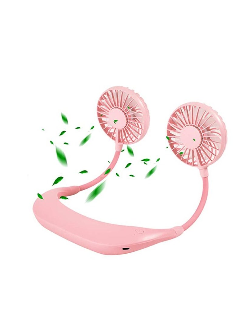 Generic Hands Free Neck Band Hanging USB Rechargeable Dual Fan Mini Air Cooler For Summer - Image 2