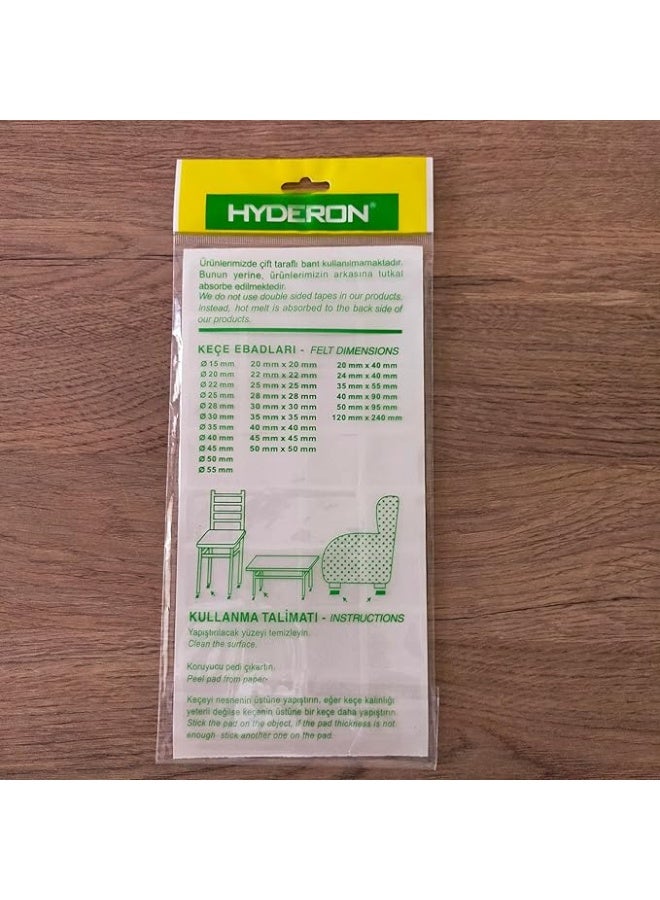 HYDERON Furniture Sliders on Glides (20 mm Self Adhesive [50 Pcs]) - Image 3