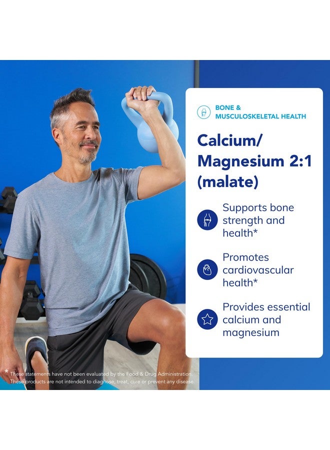كبسولات نقية كالسيوم/ماغنسيوم (مالات) ٢:١ - كالسيوم وماغنسيوم (مالات) - مكمل غذائي لصحة العظام* - امتصاص مثالي - نباتي وخالي من الغلوتين - ١٨٠ كبسولة - Image 3