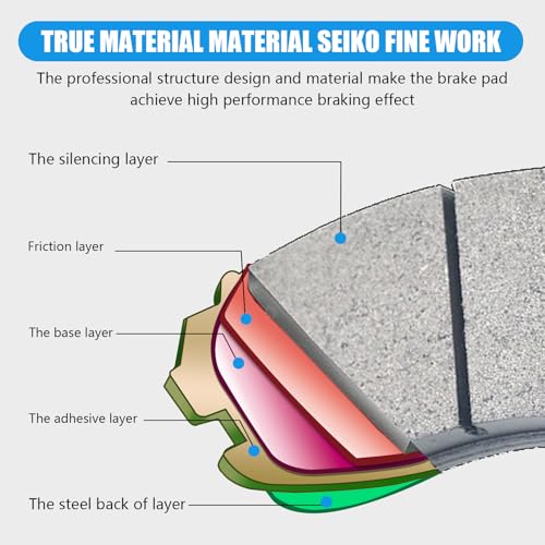 HYFTJYZ Automotive Rear Brake Pads Compatible with Mercedes-Benz CLA45 Amg/GL350/GL450/GL550/GLE300D/GLE350/GLE400/GLE43 Amg/GLE450 Amg and More,Ceramic Disc Brake Pads for Car Rear Rotor,HZ1630 - Image 4