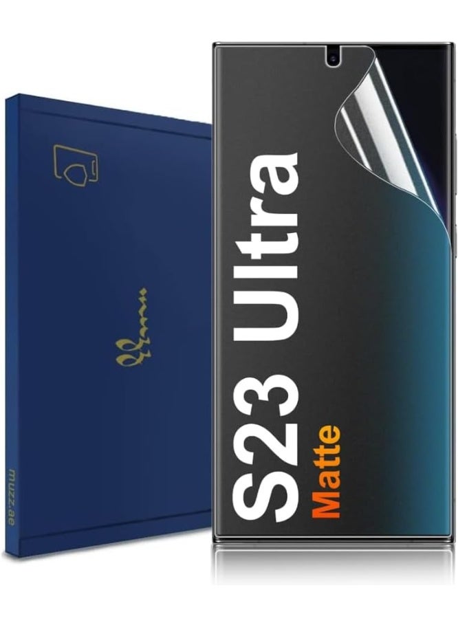 Muzz MATTE Screen Protector for Samsung Galaxy S23 Ultra, Matte Anti-Glare, Anti-Fingerprint, Full Coverage Film Ceramic (Galaxy S23 Ultra) - Image 1