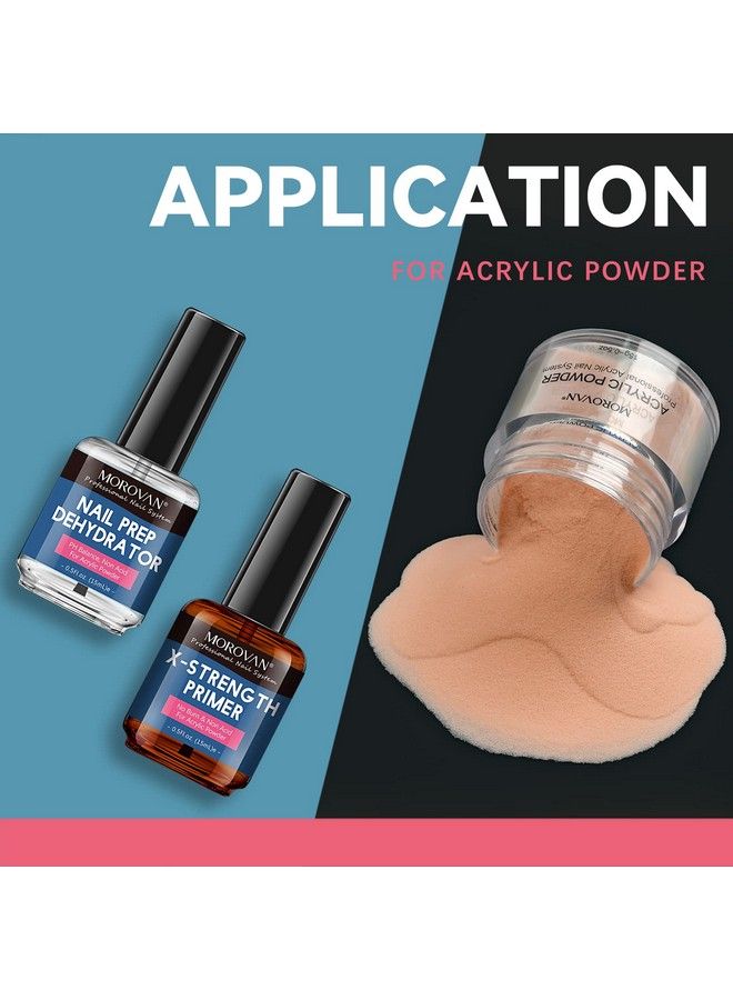 morovan Nail Prep Dehydrator And Nail Primer Xstrength No Burn Non Acid Nail Primer And Dehydrator For Acrylic Powder Fast Dry 0.5Oz - Image 3