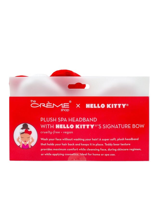 The Crème Shop Hello Kitty X Plush Spa Headband With Hello Kitty'S Signature Bow Face Wash Hair Band  - Image 5