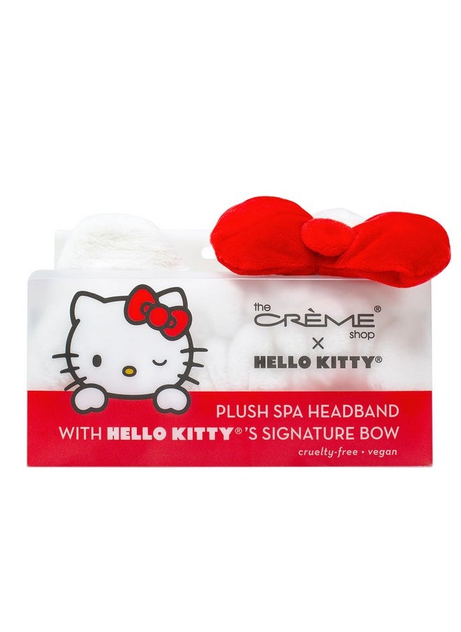 The Crème Shop Hello Kitty X Plush Spa Headband With Hello Kitty'S Signature Bow Face Wash Hair Band  - Image 4