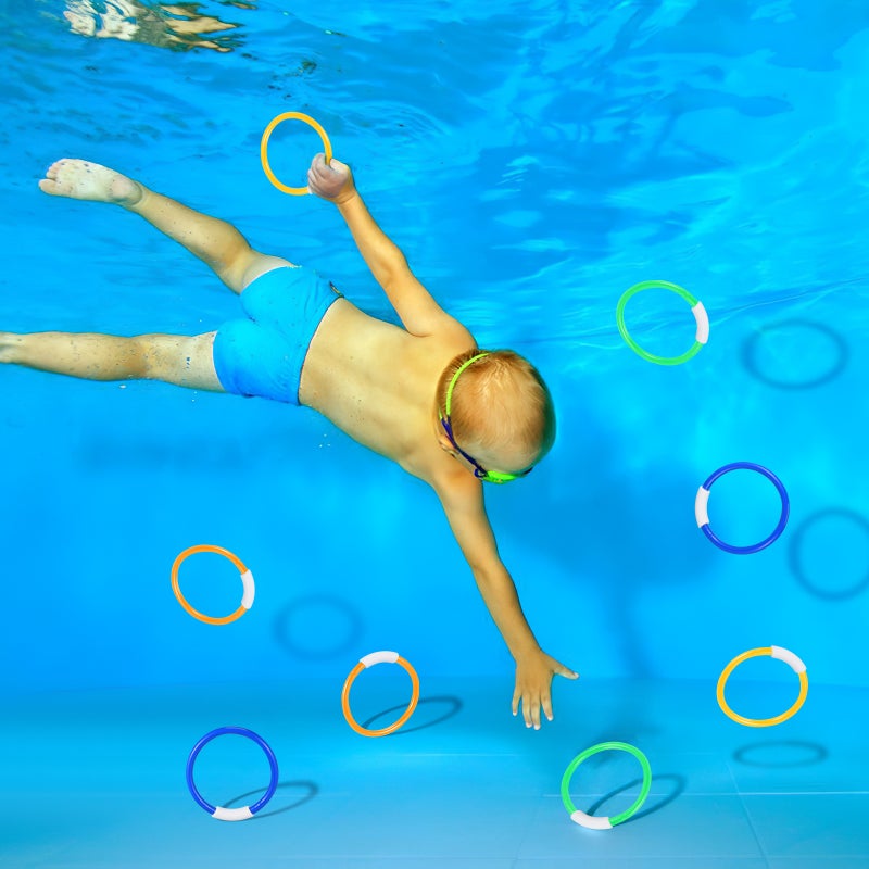 8pcs Diving Underwater Swimming Grab Toy Diving Training Accessory for Kid Child Boy Girl (Random Color) - Image 5