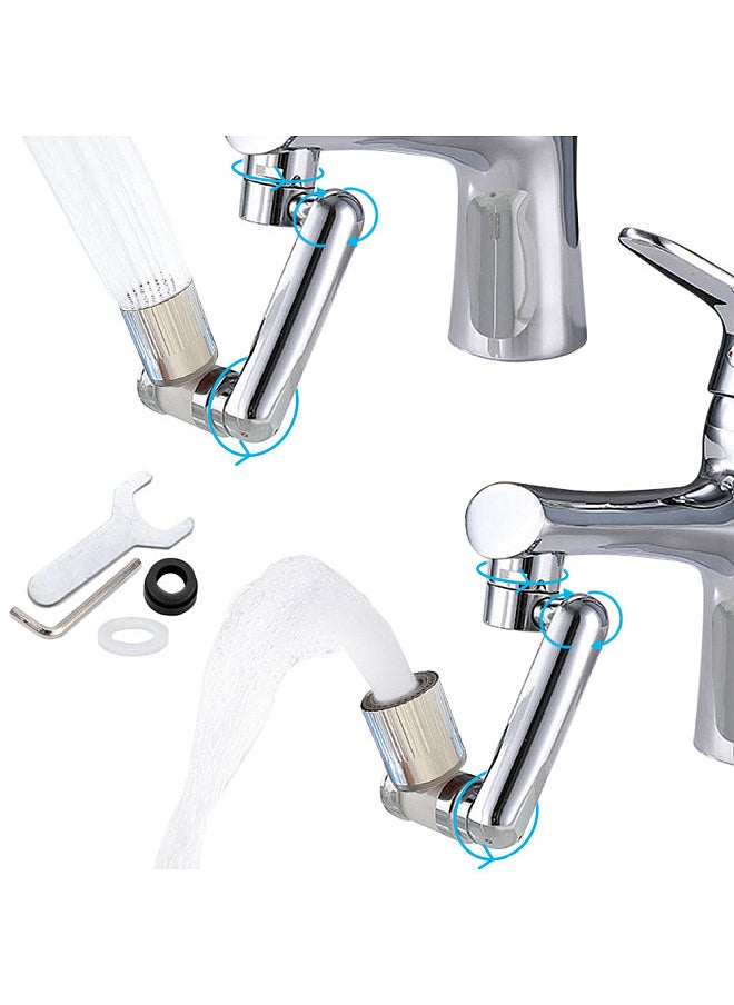 Generic - Universal Rotating Faucet Extender 2 Pack 1080 Degree Rotating Faucet Extender for Kitchen Bathroom Sink with 2 Water Outlet Modes Robotic Arm Water Nozzle Faucet Adaptor - Image 1