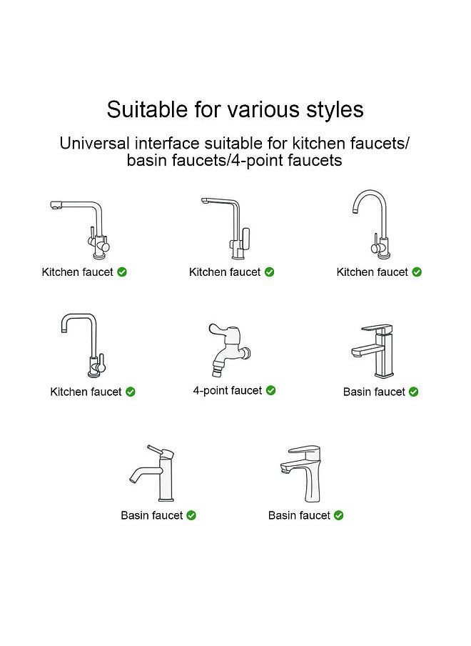 Generic - Universal Rotating Faucet Extender 2 Pack 1080 Degree Rotating Faucet Extender for Kitchen Bathroom Sink with 2 Water Outlet Modes Robotic Arm Water Nozzle Faucet Adaptor - Image 1