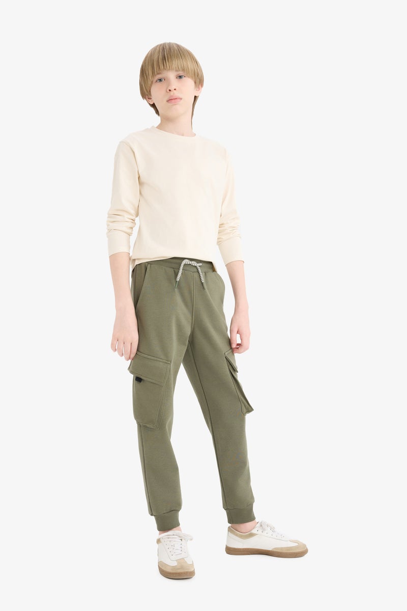 ديفاكتو تيشيرت اولادي بيزك كم طويل قصة عادية برقبة مستديرة - Image 2