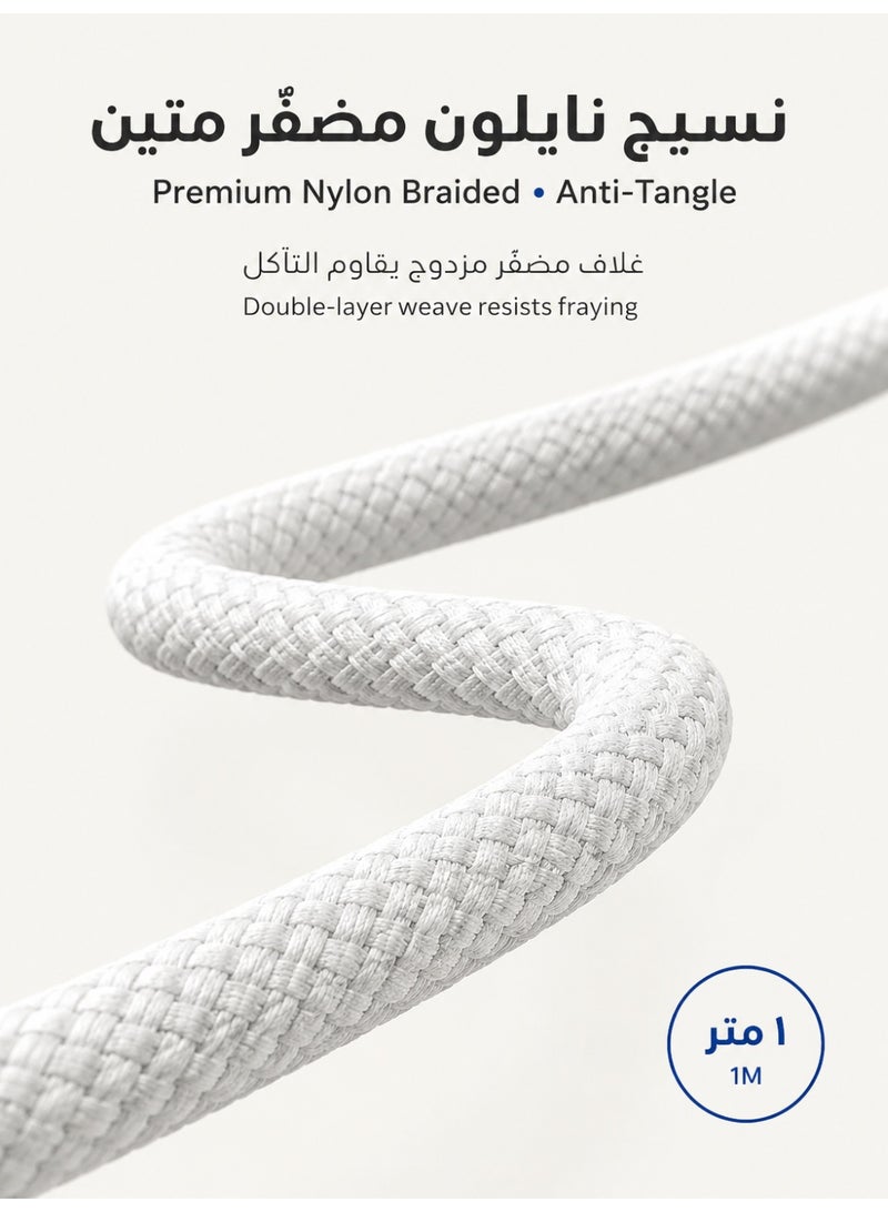 ZapLin Type C Cable 100W USB C to USB C Fast Charging Cable 1M, Nylon Braided PD Data Cord for iPhone 17/16/15 Pro Max, iPad Pro/mini, MacBook M4/M3/M2, Samsung S25/S24 Ultra, Huawei, Xiaomi, Dell Laptop - Black - Image 4