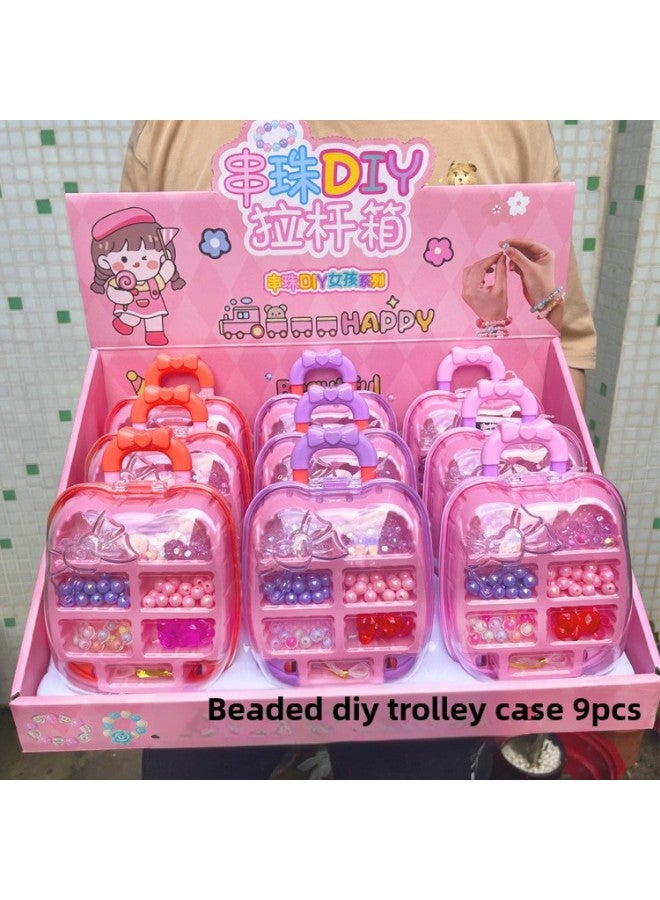 Children's Girls Cream Gel Handmade DIY Jewelry Bag Simulation Headwear Home Dress Toy Award-Color:HY6626 Beaded DIY Pendant Luggage Case [take 9 To Send Display Box]] - Image 3