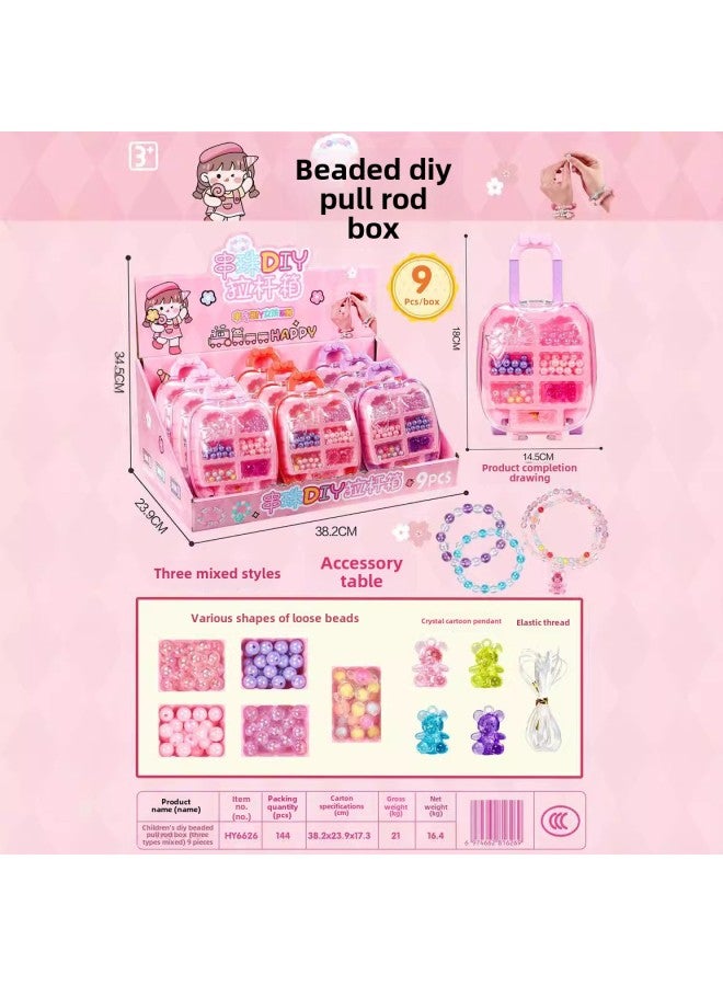 Children's Girls Cream Gel Handmade DIY Jewelry Bag Simulation Headwear Home Dress Toy Award-Color:HY6626 Beaded DIY Pendant Luggage Case [take 9 To Send Display Box]] - Image 5