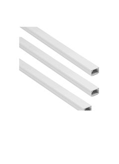 Generic 90cm Square Cable Box Self Adhesive PVC Trunking White Wall Cord Cover Cable Concealer On-Wall Wire Cover Paintable Cable Management Raceway to Hide Wires - Pack of 1 (3pcs - 16x16x900mm)  - Image 2