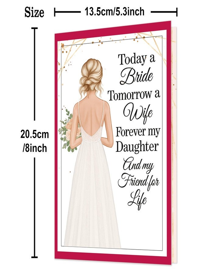 Smithtuy Wedding Card for Daughter,Heartfelt Wedding Day Card Gifts for Daughter from Mom Dad Parents - Image 3