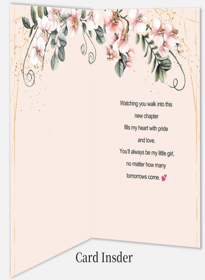 Smithtuy Wedding Card for Daughter,Heartfelt Wedding Day Card Gifts for Daughter from Mom Dad Parents - Image 2