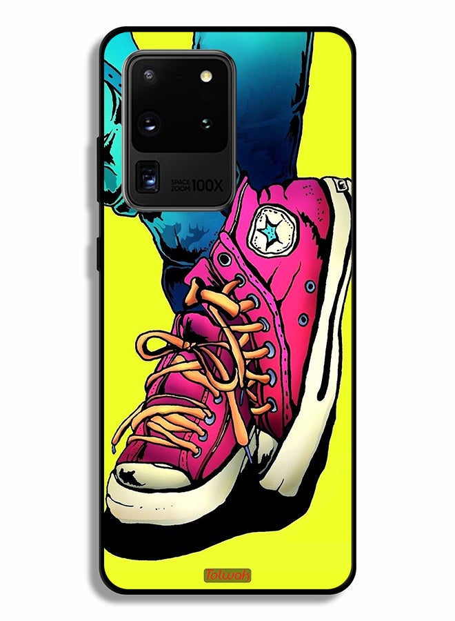 Tolwak Samsung Galaxy S20 Ultra Protective Case Cover Canva Shoes Art - Image 2