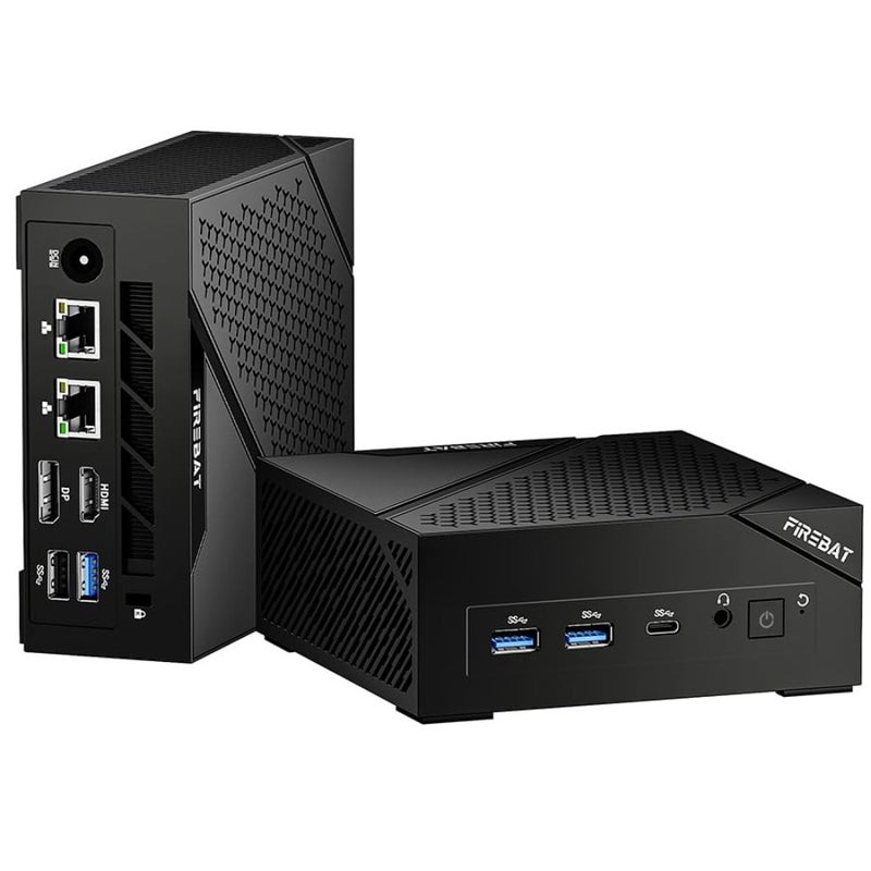 AM02 Mini PC AMD Ryzen 5 6600H Beat to Core i5-13420H + AMD Radeon 660M (حتى 4.5 جيجا هرتز/6H12T)، 16 جيجا LPDDR5 512 جيجا SSD، كمبيوتر مكتبي صغير الحجم ثلاثي العرض للأعمال والمنزل - Image 1