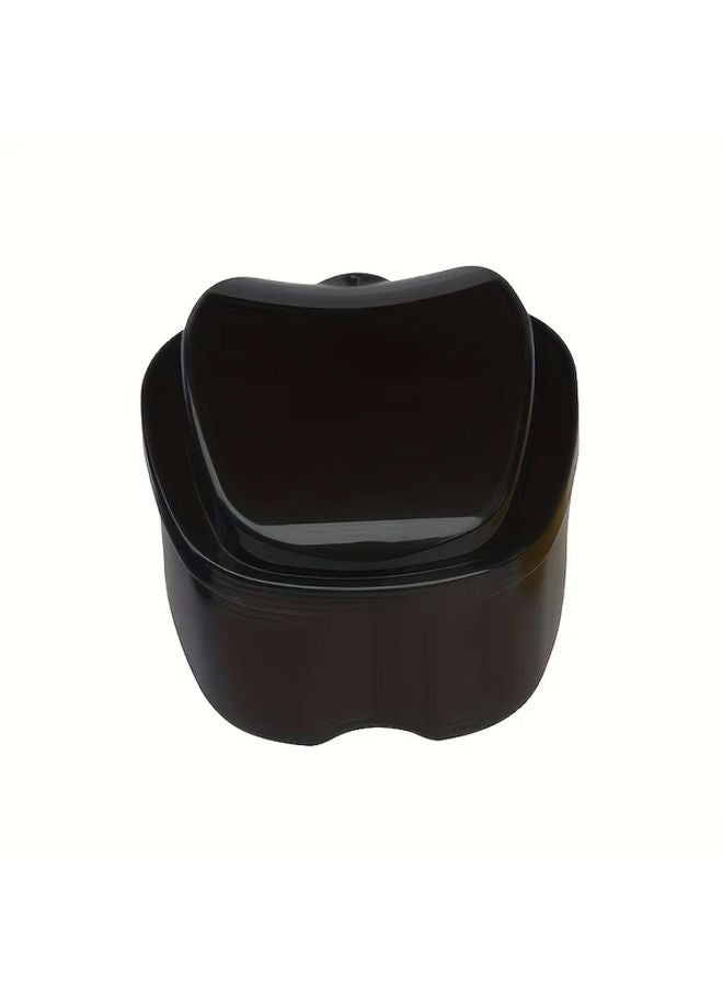 Black Dental Appliance Cleaning Case With Mesh Basket Filter And Storage Box - Image 1