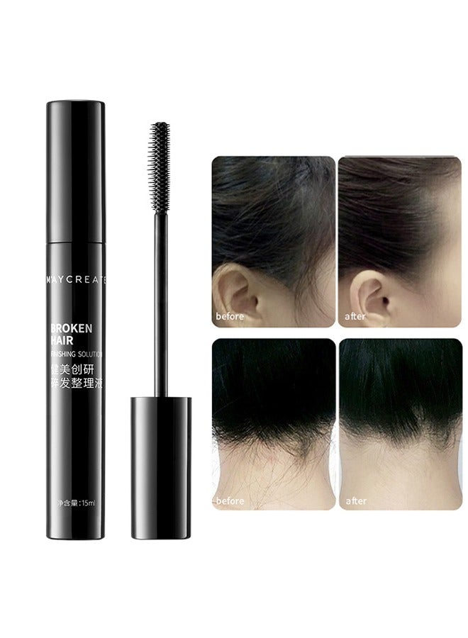 maycreate Broken Hair Finshing Solution，Hair Finishing Stick, Hair Mascara For Flyaway Tamer, Fly Away Hair Tamer Stick For Enhance Gloss Of Hair, Anti Frizz Broken Hair Baby Hair Flash Moment Flyaway Stick, Non-Greasy 15ml - Image 1